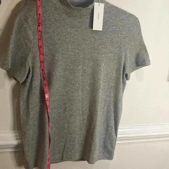 NWT Vince Mock Neck Top in H Stone Grey Sz M - Picture 8 of 9
